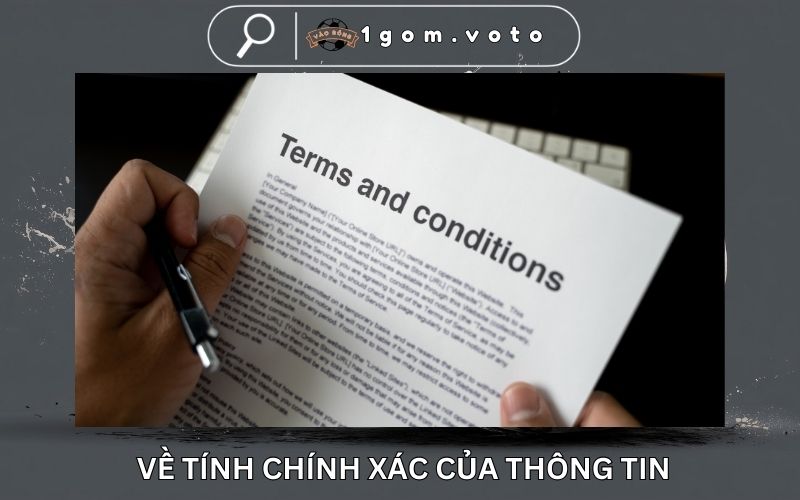 Miễn trừ trách nhiệm về tính chính xác của thông tin