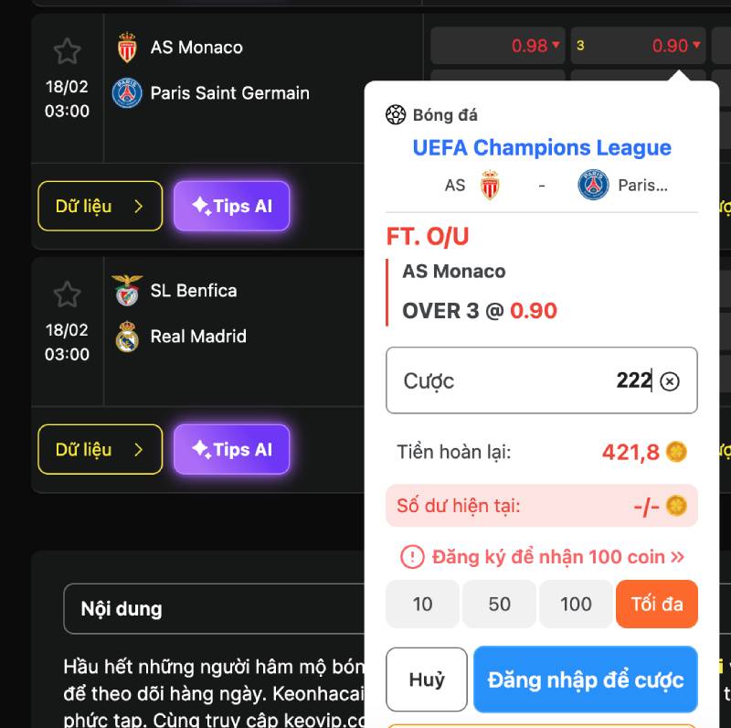 Tư duy chọn Tài hay Xỉu khi gặp kèo tài xỉu 3